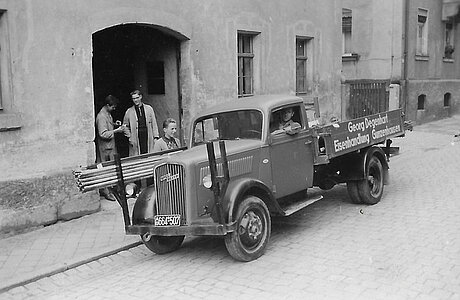 Sommer 1953 erster LKW Eisenhandlung Georg Degenhart Gunzenhausen Hensoltstraße